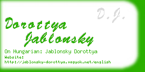 dorottya jablonsky business card